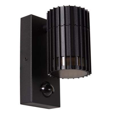 Lucide TIMBALA - Wall spotlight / Wall light Indoor/Outdoor - 1xGU10 - IP44 - Motion Day/Night Sensor - Black